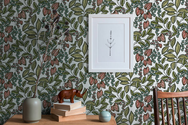 Leif White Vine Trail Wallpaper with Modern Botanical Pattern - AS Creation AS377545