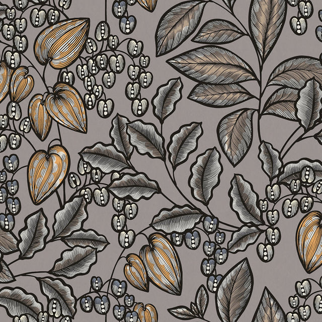 Leif Grey Vine Trail Wallpaper