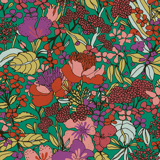 Zetta Multicolor Floral Riot Wallpaper