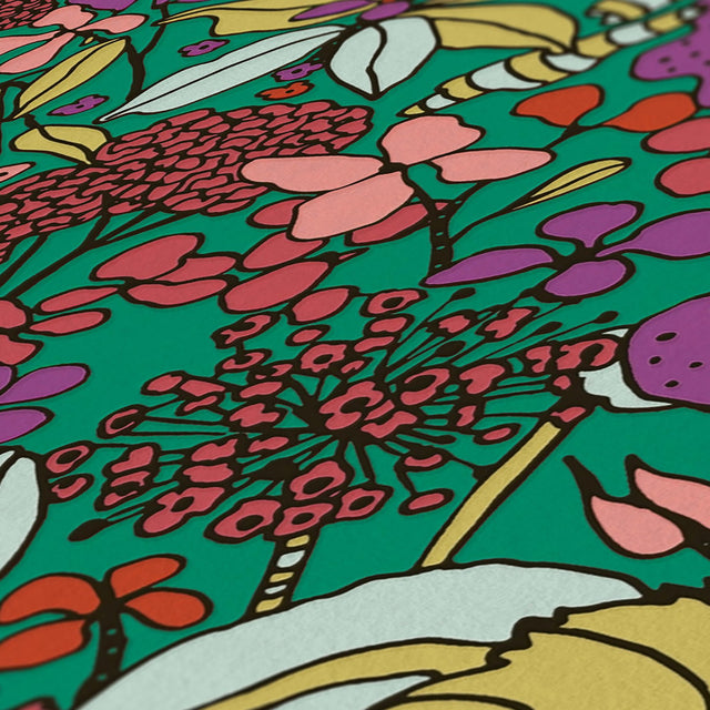 Zetta Multicolor Floral Riot Wallpaper
