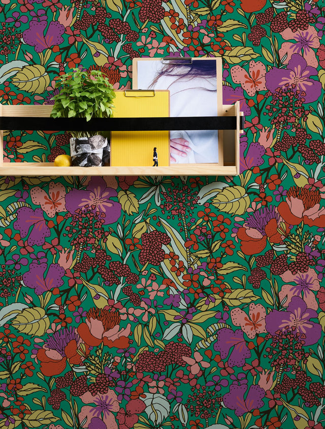 Zetta Multicolor Floral Riot Wallpaper