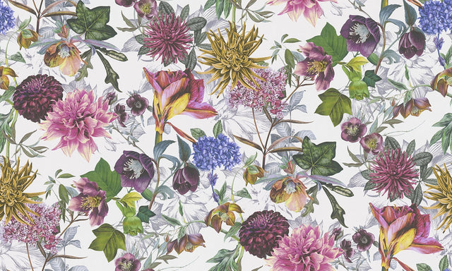 Althea White Flower Garden Wallpaper