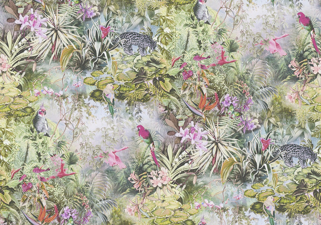 Cordian Light Yellow Rainforest Landscape Wallpaper