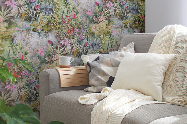 Cordian Light Yellow Rainforest Landscape Wallpaper