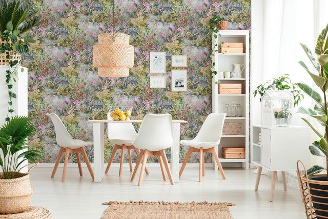 Cordian Light Yellow Rainforest Landscape Wallpaper