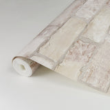Limewashed Bone Weathered Brick Wallpaper with Farmhouse Brick Motif - A-Street Prints AST4076