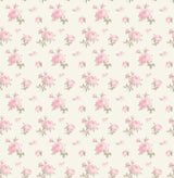 Ikat Rose Tinted Petals Small Print Pink Wallpaper with Vintage Botanical Floral Motif - A-Street Prints AST4108