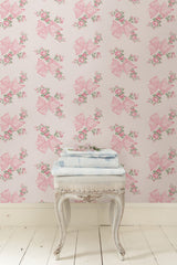 Rosa Beaux Pink Mint Large Bow Spot Wallpaper with Whimsical Floral Bow Motif - A-Street Prints AST4169
