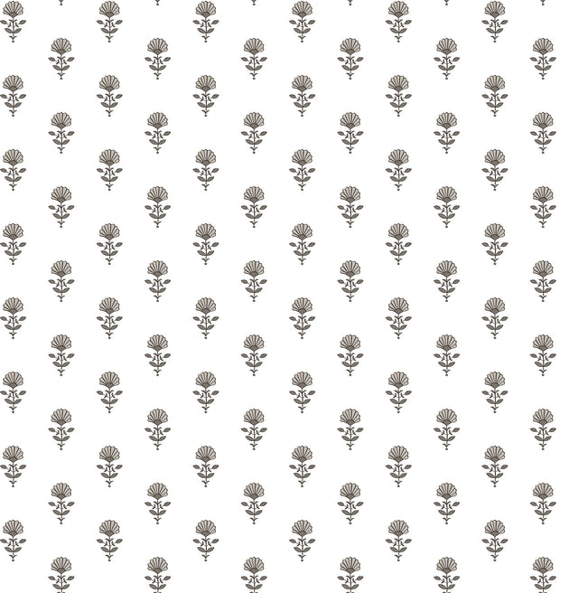 Libby Stone Mini Floral Wallpaper with Botanical Farmhouse Motif - A-Street Prints AST4335