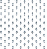 Libby Blue Heather Mini Floral Wallpaper with Botanical Flower Motif - A-Street Prints AST4337