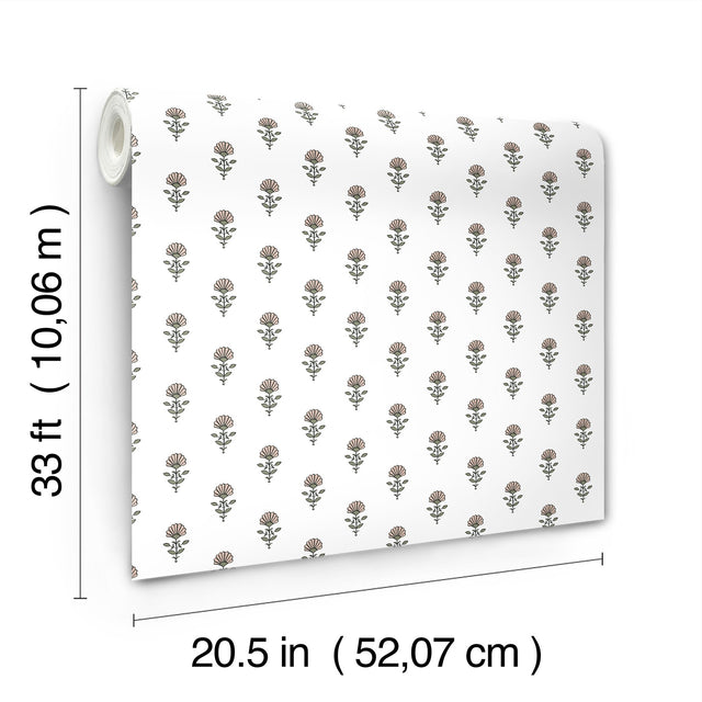 Libby Petal Mini Floral Wallpaper with Petite Floral Motif - A-Street Prints AST4338