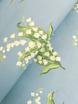 Farmington Blue Heather Lily of the Valley Wallpaper with Botanical Traditional Pattern - A?Street Prints AST4339