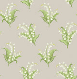 Farmington Stone Lily of the Valley Wallpaper with Botanical Lily Motif - A-Street Prints AST4341