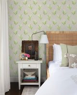 Farmington Stone Lily of the Valley Wallpaper with Botanical Lily Motif - A-Street Prints AST4341