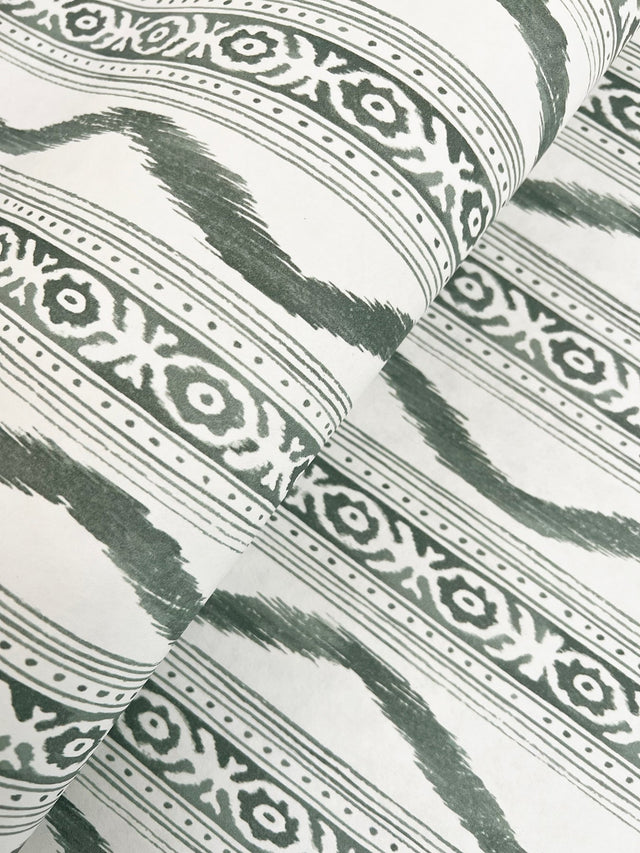 Rhys Green IKAT Stripe Wallpaper with Modern Graphic Stripes - A-Street Prints AST4347