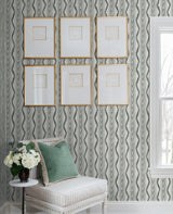 Rhys Green IKAT Stripe Wallpaper with Modern Graphic Stripes - A-Street Prints AST4347
