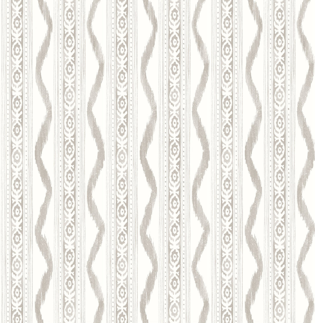 Rhys Stone IKAT Stripe Wallpaper with Modern Graphic Ikat Ogee Stripe - A-Street Prints AST4348