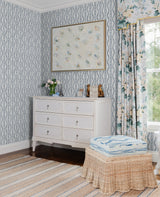 Rhys Blue IKAT Stripe Wallpaper with Modern Graphic Stripe Pattern - A-Street Prints AST4349