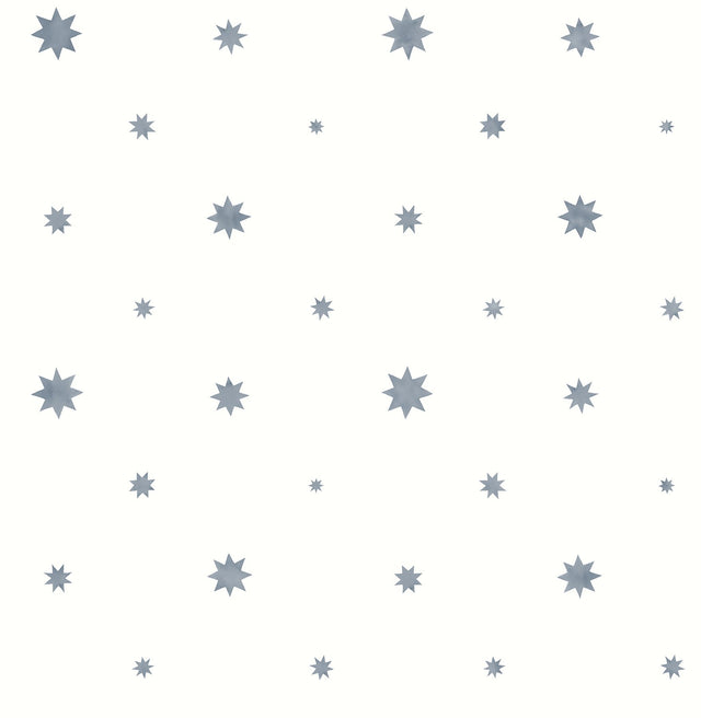 Henry Blue Starburst Wallpaper with Modern Stars & Outer Space Motif - A-Street Prints AST4351