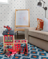 Henry Blue Starburst Wallpaper with Modern Stars & Outer Space Motif - A-Street Prints AST4351