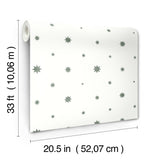 Henry Green Starburst Wallpaper with Modern Graphic Stars - A-Street Prints AST4352