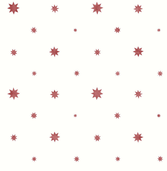 Henry Red Starburst Wallpaper with Modern Graphic Star Pattern - A-Street Prints AST4353