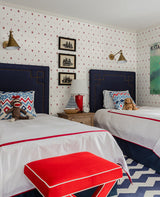 Henry Red Starburst Wallpaper with Modern Graphic Star Pattern - A-Street Prints AST4353