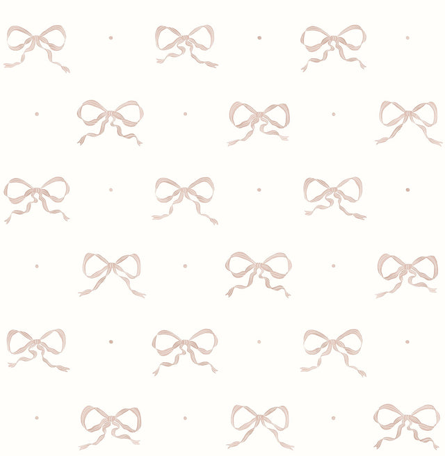 Emma Petal Large Bow Wallpaper with Whimsical Novelty Graphic Pattern - A-Street Prints AST4354