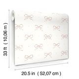 Emma Petal Large Bow Wallpaper with Whimsical Novelty Graphic Pattern - A-Street Prints AST4354