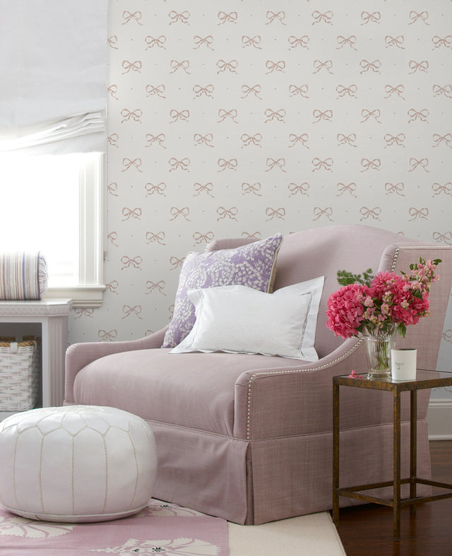 Emma Petal Large Bow Wallpaper with Whimsical Novelty Graphic Pattern - A-Street Prints AST4354