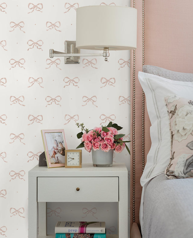 Emma Petal Large Bow Wallpaper with Whimsical Novelty Graphic Pattern - A-Street Prints AST4354
