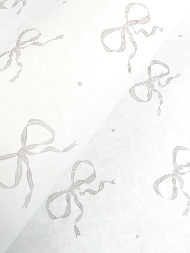 Emma Large Bow Stone Wallpaper with Whimsical Graphics Pattern - A-Street Prints AST4357