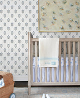 Kit Blue Heather Floral Wallpaper with Farmhouse Botanical Flower Motif - A-Street Prints AST4358