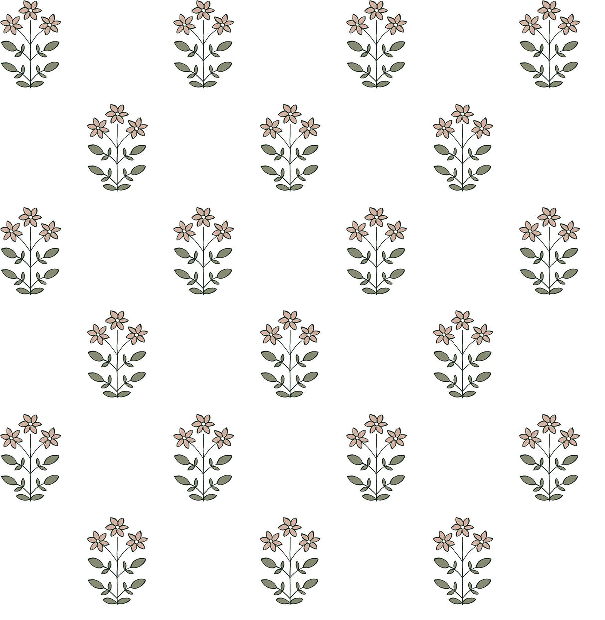 Kit Petal Floral Wallpaper in Petal  Half Drop Botanical Farmhouse Non Woven  A?Street Prints AST4360
