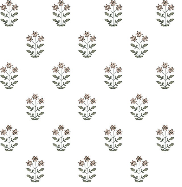 Kit Petal Floral Wallpaper in Petal  Half Drop Botanical Farmhouse Non Woven  A?Street Prints AST4360