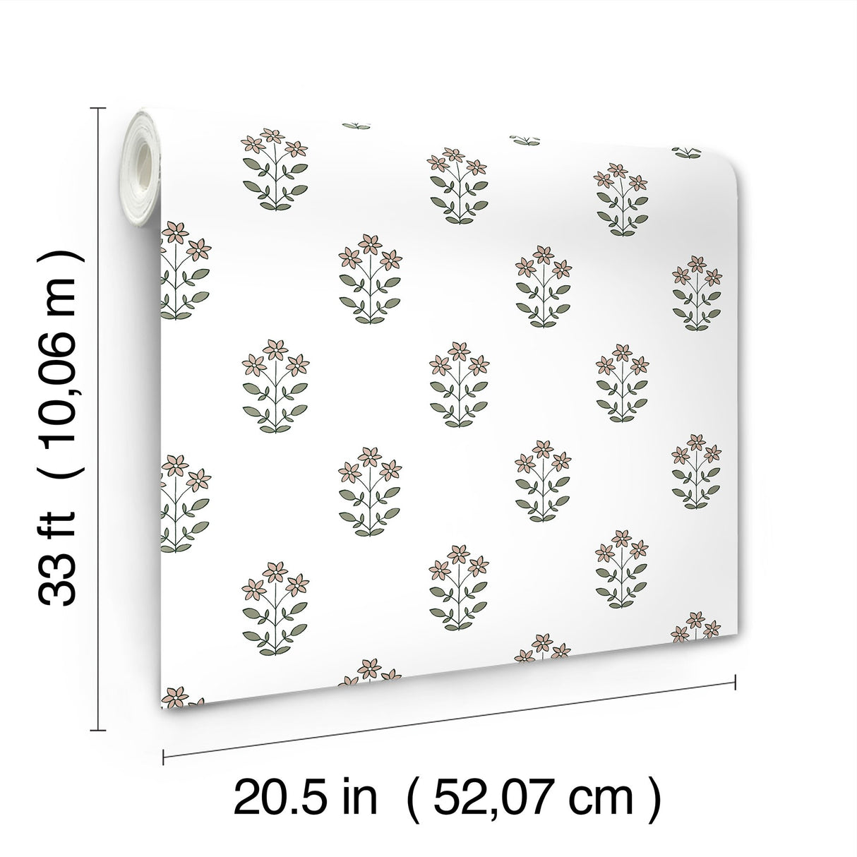 Kit Petal Floral Wallpaper in Petal  Half Drop Botanical Farmhouse Non Woven  A?Street Prints AST4360