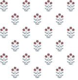 Kit Red Floral Wallpaper with Botanical Flowers Motif, Farmhouse Style - A-Street Prints AST4361
