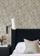 Flicker Light Grey Horizontal Textured Stripe Wallpaper with Distressed Textures Pattern - A-Street Prints AST4679