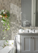 Flicker Light Grey Horizontal Textured Stripe Wallpaper with Distressed Textures Pattern - A-Street Prints AST4679