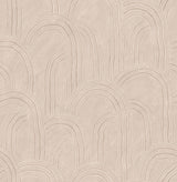 Cabo Pink Rippled Arches Wallpaper with Modern Geometric Pattern - A-Street Prints AST4686