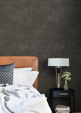 Drift Charcoal Abstract Landscape Wallpaper with Modern Abstract Pattern - A-Street Prints AST4689
