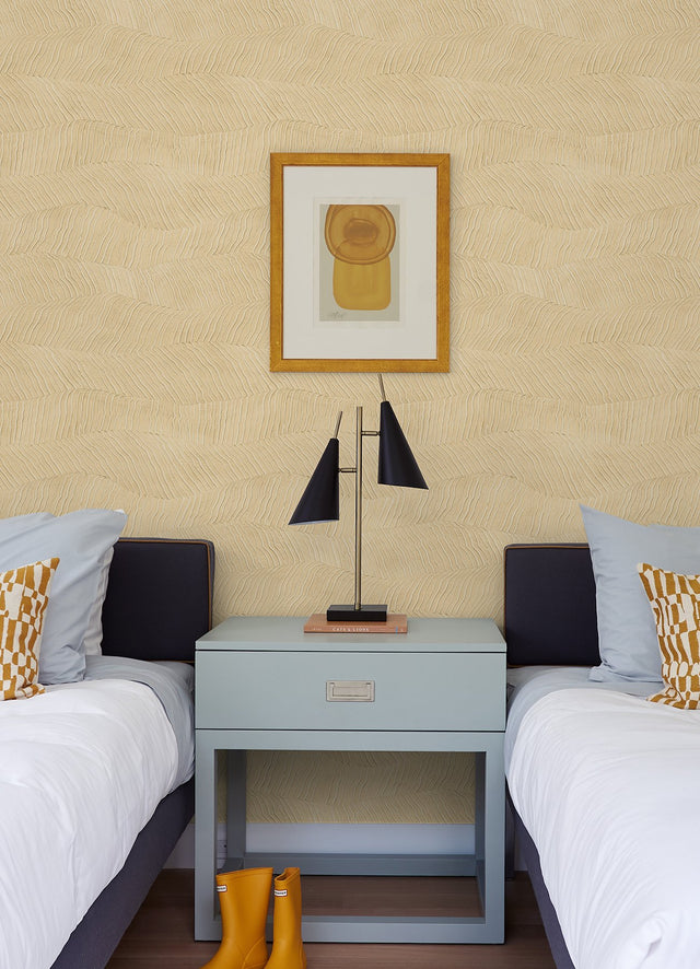 Drift Yellow Abstract Landscape Wallpaper with Modern Abstract Pattern - A-Street Prints AST4691