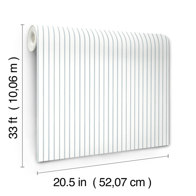 Oliver Heather Simple Stripe Wallpaper with Pinstripe Pattern and Farmhouse Style - AST4970