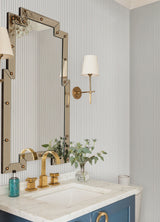 Oliver Heather Simple Stripe Wallpaper with Pinstripe Pattern and Farmhouse Style - AST4970