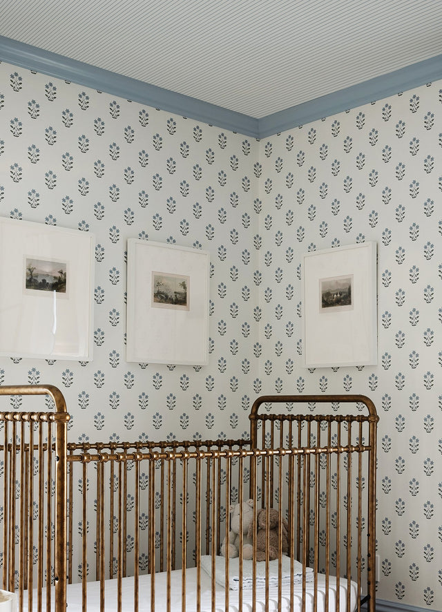 Oliver Heather Simple Stripe Wallpaper with Pinstripe Pattern and Farmhouse Style - AST4970