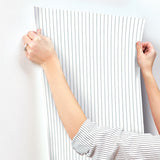 Oliver Heather Simple Stripe Wallpaper with Pinstripe Pattern and Farmhouse Style - AST4970