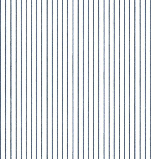 Oliver Navy Simple Stripe Wallpaper with Farmhouse Stripes Pattern - A-Street Prints AST4971