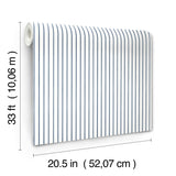 Oliver Navy Simple Stripe Wallpaper with Farmhouse Stripes Pattern - A-Street Prints AST4971