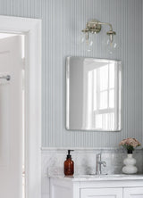 Oliver Navy Simple Stripe Wallpaper with Farmhouse Stripes Pattern - A-Street Prints AST4971