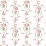 Rose Cheeks Party Pink Floral Cluster Wallpaper with Vintage Botanical Motif - A-Street Prints AST6088